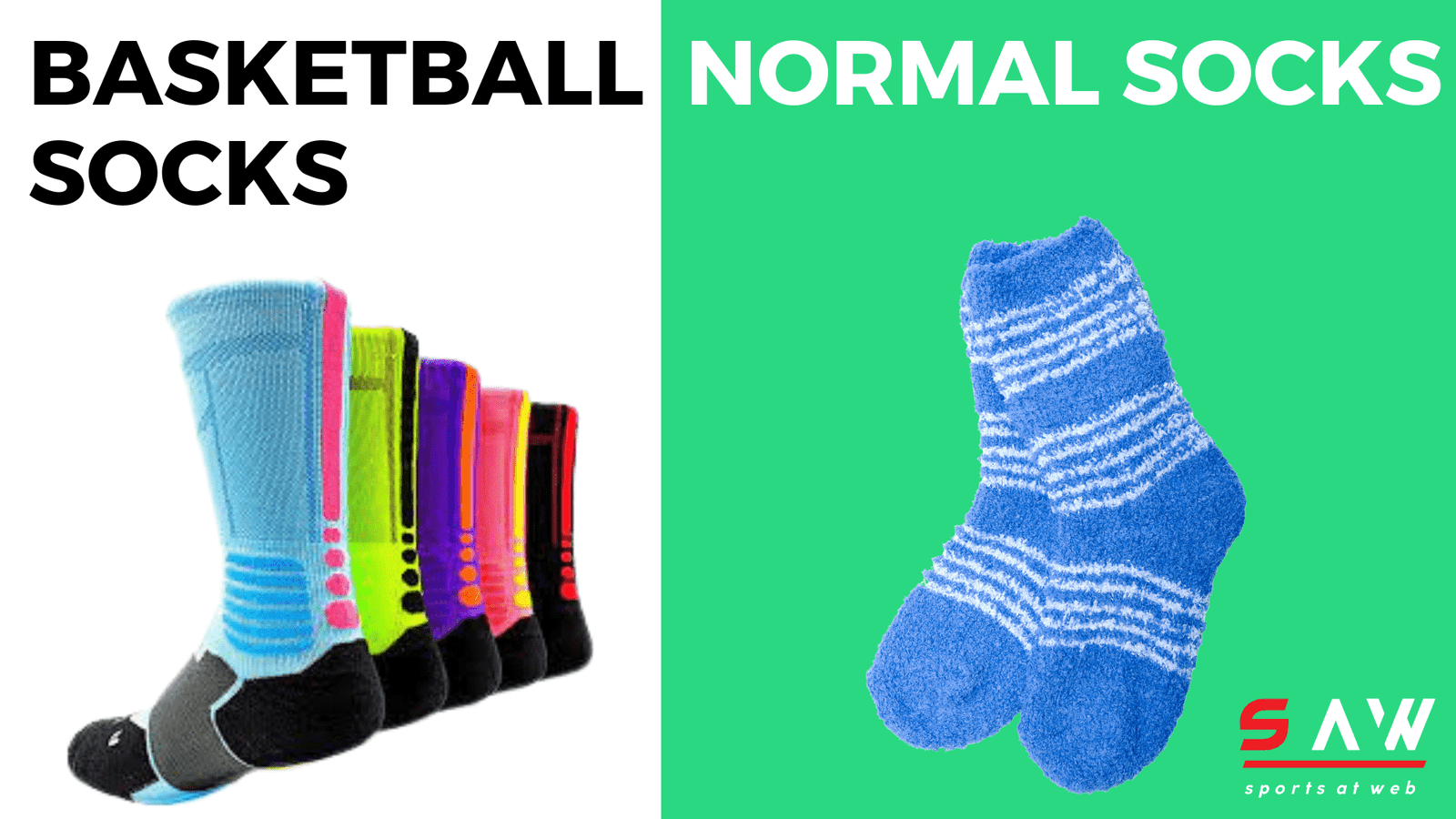 difference between basketball socks and normal socks